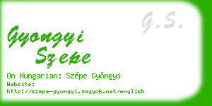 gyongyi szepe business card